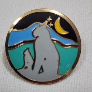 Los Gatos "Cats" Centennial 1887-1987 Commemorative Cloisonne Post Earrings